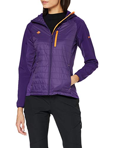 Izas Abieri Chaqueta Softshell y Fibra, Hombre, Morado Oscuro/Naranja, L