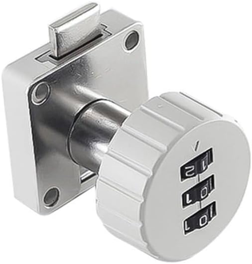 Password Locking Hasp and Staple with Keys Padlock Garage Cupboard Shed Heavy Duty Stainless Steel Disk Padlock Rustproof Storage Lock