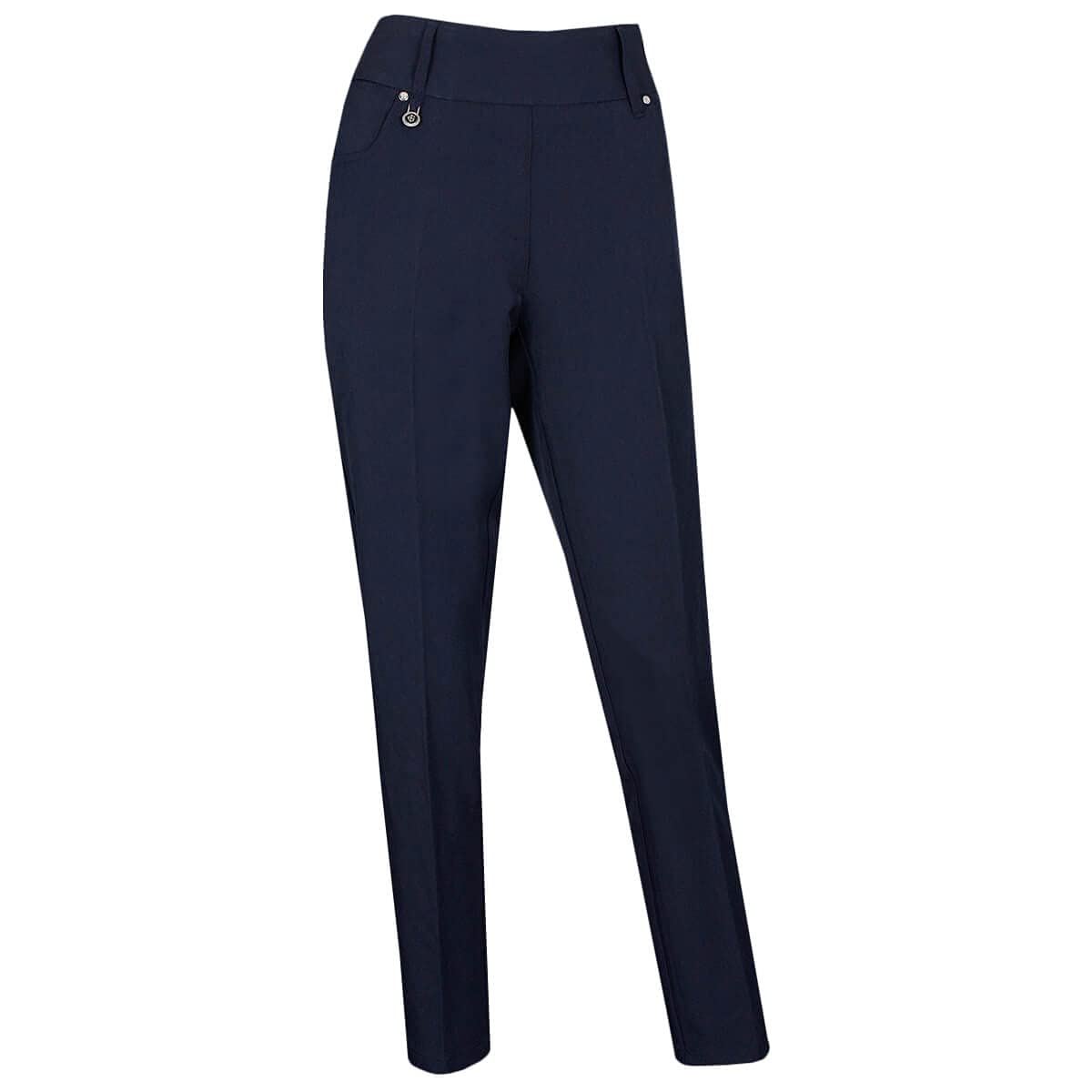 Island GREEN Womens Iglpnt1998 Ladies Stretch Quick Drying Breathable Trouser Golf Pants, Navy, L 30 Reg Leg EU