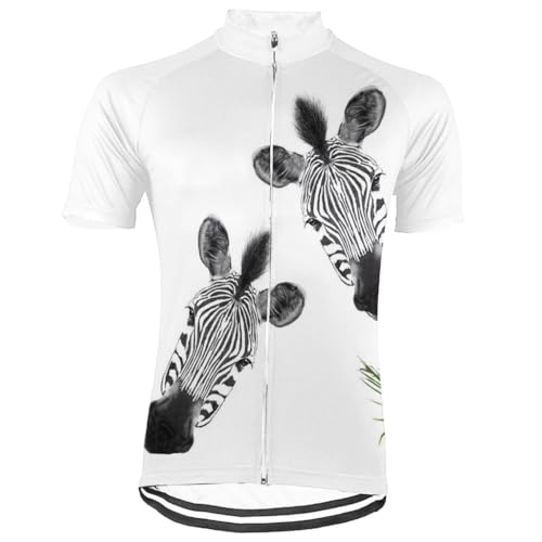 Personalizar Zebra Hombre Camiseta De Ciclismo Manga Corta Bicicletas Maillots (FR/ES, Letras, L, Regular, Regular, MS7977)