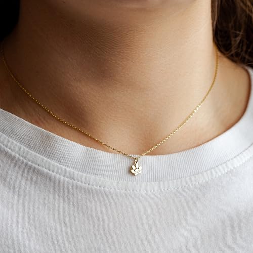 Custom Engraved Paw Print Necklace – 925 Sterling Silver or Gold, Personalized Memorial Jewelry, Thoughtful Gift for Pet Lovers, Unique Charm Keepsake, Christmas Gift2