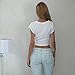 Froomer Women Sleeveless Camisole Shirt Summer Casual Crop Top Blouse White