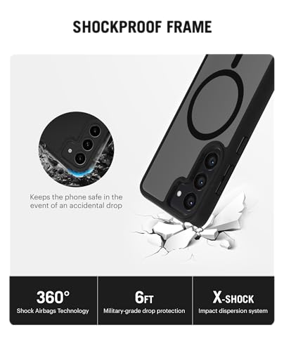 Image of DailyObjects Case for Samsung Galaxy S23, Drop Protection Polycarbonate Nimbus Matte Slim Shockproof Back Cover,Black