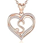 INFUSEU Unique Initial Necklaces for Women Girls Small Heart Letter Jewelry, Meaningful Personalized Gifts