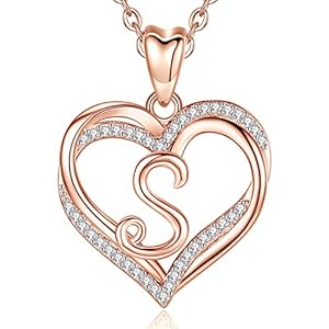 INFUSEU Unique Initial Necklaces for Women Girls Small Heart Letter Jewelry, Meaningful Personalized Gifts