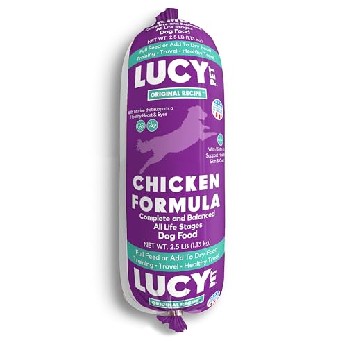 Image of Lucy Pet Products Chicken Formula Dog Food Roll 2.5 lb, Meaty, Semi-Moist Dog Food (100600074), (Pack of 1)
