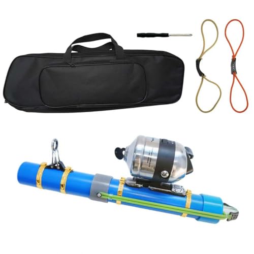 KingKatch Portable Fishing Catapult Rod with Adjustable High Elasticity Tube Durable Casting Tool & Bait Launcher for Freshwater & Saltwater Safe Travel-Friendly Outdoor Activity Gear for Kids