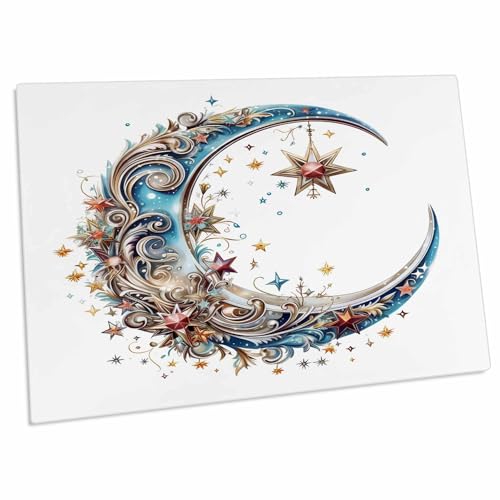 3dRose Alfombrilla grande para escritorio azul lunar miniatura 1