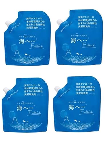 【4個セット】がんこ本舗 洗濯洗剤 海へ…Fukii 詰替パック 380g 洗濯洗剤 衣類用液体洗剤
