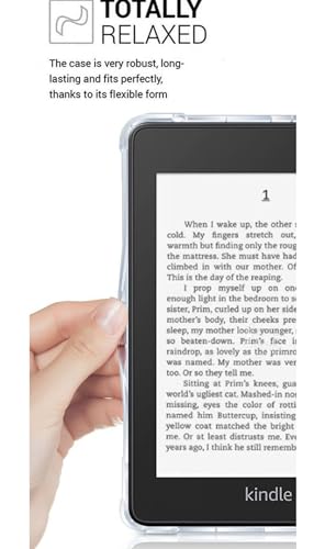 غطاء حماية فاخر شفاف كريستالي لجهاز كيندل الجديد كليًا (الجيل 11-2022 6 انش الموديل: C2V2L3) جراب سيليكون رفيع مضاد للصدمات (خلفي 2022)