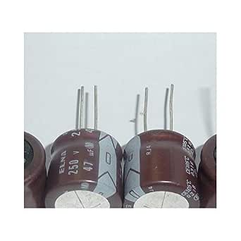 10pcs 47µF 250V Aluminum Electrolytic Capacitors – 13x20mm, ±20%, 105°C, Through Hole, CX Brand