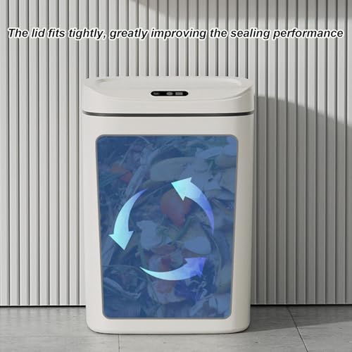 Cubo de basura con sensor de movimiento ideal para organizar baños modernos 6