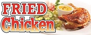 Fried Chicken | Full Color Horizontal Vinyl Display Banner with Grommets | Ready to Hang | 3’h x 8’w ft