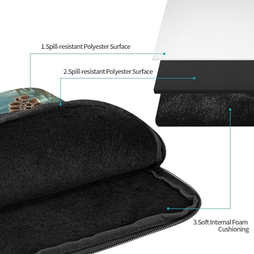 Funda para portátil 17 pulgadas con diseño de tortuga marina miniatura 3
