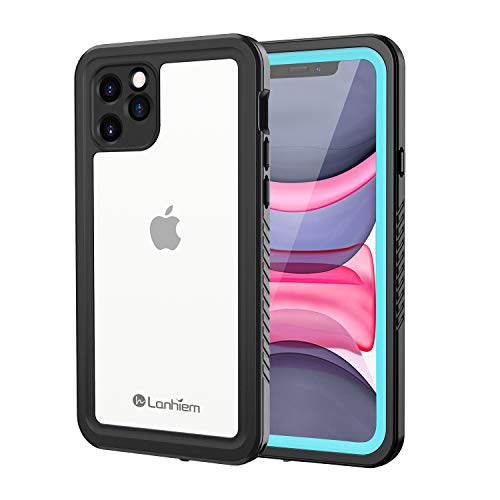 Lanhiem iPhone 11 Pro Max Case (6.5 Inch 2019), IP68 Waterproof Dustproof Shockproof Case with Built-in Screen Protector, Full Body Sealed Protective Front and Back Cover for iPhone 11 Pro Max (Blue)