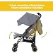 Jovikids Kinderwagen, Buggy Klein Zusammenklappbar mit Liegefunktion, Klappbar Reisebuggy bis 22kg Inkl. Sonnenverdeck, Regenverdeck und Getränkehalter (Grau) (Grau)
