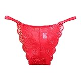 Petit Sous-vêtements Femme Ensemble Slip Sexy Dentelle Culotte pour Femme Sans Couture Réglable Taille Basse Ultra-Mince Transparent Maille Culotte Lingerie Femme Sexy Sous-vêtements