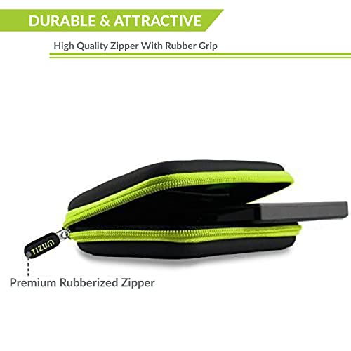 Image of tizum Hard EVA 8 x USB Flash Drives Carrying Case, Black & External Hard Drive Case for 2.5-Inch Hard Drive, Premium Edition, HDD Case (Black)