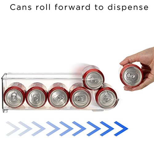 Sorbus Soda Can Organizer For Refrigerator Stackable Can Holder Dispenser With Lid For Fridge, Pantry, Freezer – Holds 12 Cans Each, Bpa-Free, Clear Design,[Patent Pending] (2-Pack) #TOP1