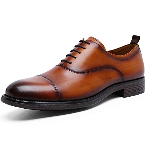 [フォクスセンス] ビジネスシューズ 本革 ストレートチップ 革靴 紳士靴 メンズ ドレスシューズ グッドイヤー製法 ブラウン 27.0CM 892301-02