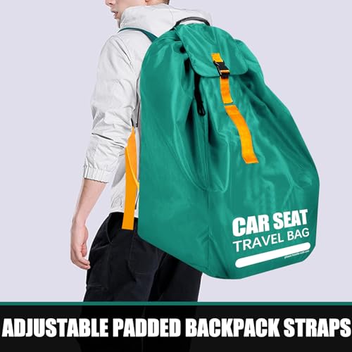 Image of Car Seat Travel Bag for Airplane, Large Car Seat Bags for Air Travel with Padded Straps, Gate Check Storage Bag /Backpack for Car Seat Airport, Carseat Cover Travel - Baby Travel Essentials for Flying