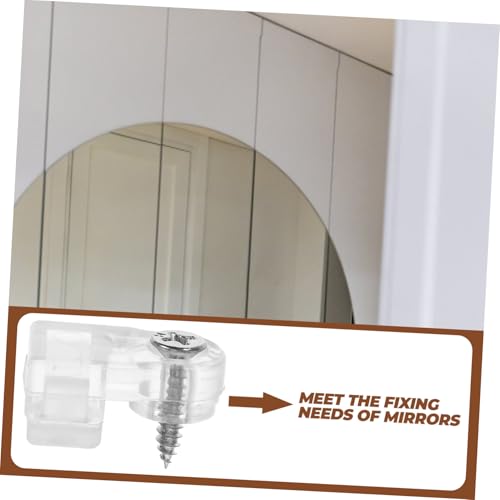 Image of Tofficu 50pcs Mirror Fixing Clips Retainer Clips for Mirrors Glass Fixing Clamp