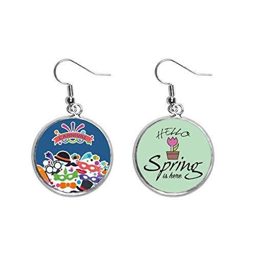 Pendientes de máscara veneciana para lucir en fiestas de primavera