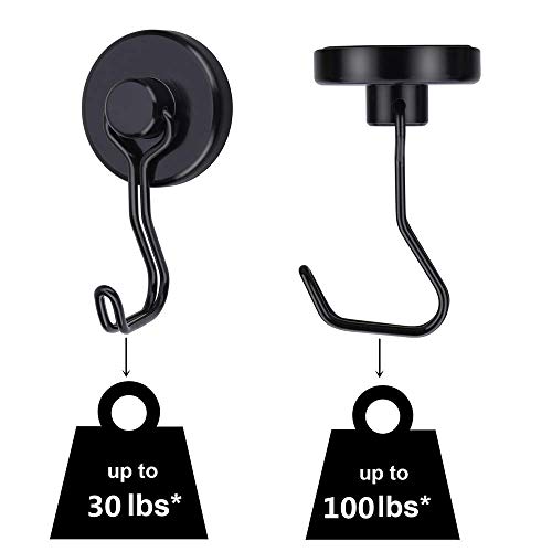 image for Harmiey Magnetic Hooks 100LB Cruise Refrigerator Heavy Duty Neodymium 