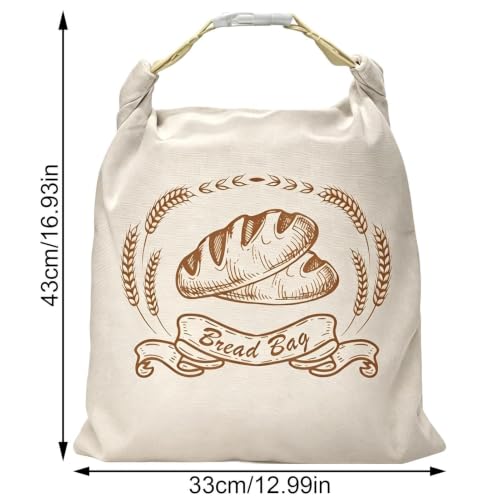 Bolsa de pan de tela encerada reutilizable transpirable y ecológica para conservación natural 3