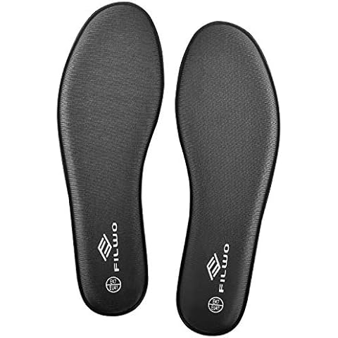 FILWO Women’s Memory Foam Insoles Replacement, Running Insoles Inserts for Sports Shoes Trainers Sneakers Work Boots Walking Shoes, Cushioning Comfort Insoles for Women 1 Pair, Size 5 UK W, Grey Cover
