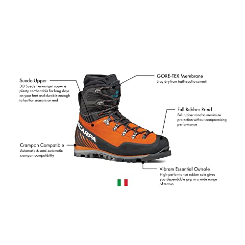 SCARPA Men's Mont Blanc Pro GTX Waterproof Gore-Tex Boots for Hiking and Mountaineering2