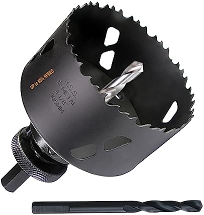 PLG2SUPT 4-1/8 Inch 105mm HSS Bi Metal Hole Saw Cutter for Wood Metal