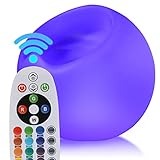Magshion 16 Color LED Light Up Chair Modern Lighting Seat RGB Glowing Round Chair with Remote, Dimmable Decorative Lighting for Pub Cafe Cocktail Party
