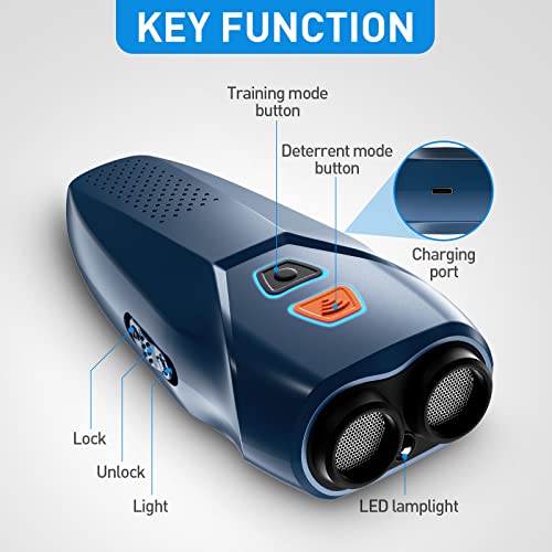 Dog Barking Control Devices Dual Sensor Anti Barking Device With Training/Deterrent Modes Dog Whistle To Stop Barking Ultrasonic Dog Barking Deterrent With Led Flashlight 25 Ft Range Rechargeable #TOP1