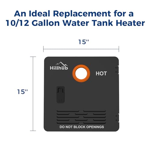 Image of Hillhub 15 x 15 Inches RV Water Heater Black Door (ONLY DOOR). Electrolytic Plate, Electrostatic Powder Coating Technique, Tankless RV Water Heaters Door kit of Hillhub