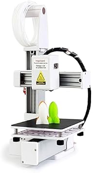 Beginner 3D Printer, Easy to Use with Preloaded and Intuitive Key Controls, Compact Size 4x4x4in, Supports PLA and TPU Filaments, for Educational and Innovative Projects White