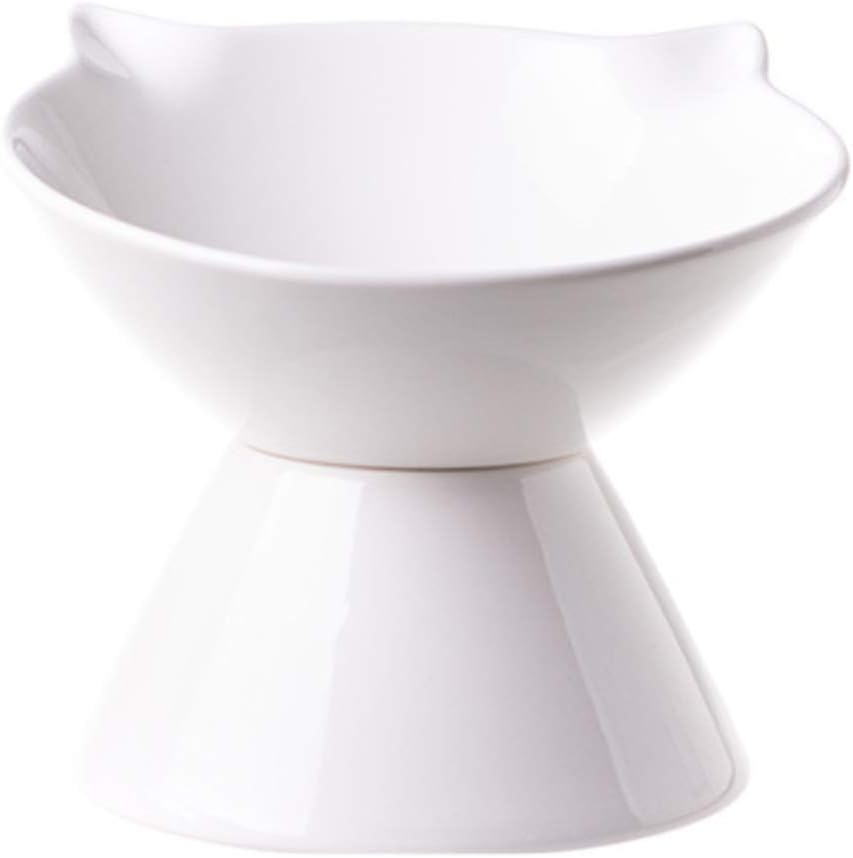 Raised Cat Food Bowl,Elevated Cat Food Bowls Water Bowl with Stand Ceramic,Cat Dish,Cat Feeding Bowls Pet Food & Water Bowls,Stress Free, Backflow Prevention 4 Piece Set,A