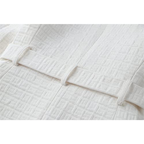 Alloaone Women White Texture Blazer With Belt Chic Popular Quality Bodycon Coat4