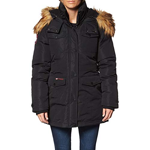 Canada Weather Gear Women's Heavyweight Water Resistant Parka Coat Black Size M