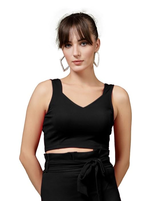Image of OOMPH! Stretchable Sleeveless Crop Top