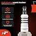 A-Premium Spark Plugs Compatible with Volkswagen Jetta, Passat, Golf & Hyundai Sonata & Kia Optima, Sportage & Mitsubishi Outlander Lancer & Subaru Legacy, 4Cyl 1.8L-2.4L, 1989-2010