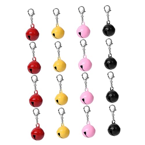 BESPORTBLE 16pcs Decorative Pet Collar Bells Crafted Dog Cat Hanging Accessories Mixed Style DIY Hanging Cat Bells for Weddings Festivals Birthdays Durable Design