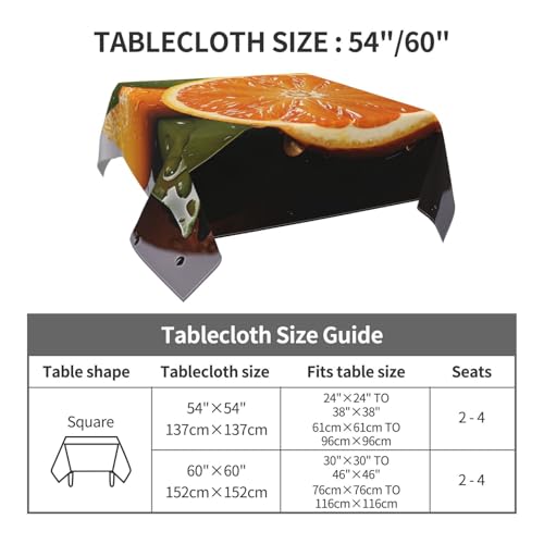Nappe orange imperméable et infroissable sans repassage pour simplifier vos repas - 3