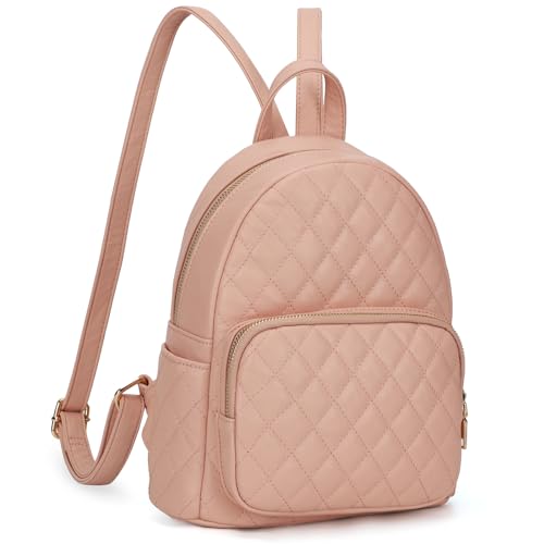 Image of Quilted Small Backpack for Women PU Leather Casual Handbag Daypack Purse | Stylish Quilted Design, water-resistant premium PU leather, matches all daily outfits, lightweight for everyday carry