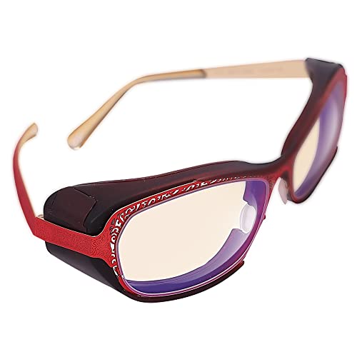 Image of Moisture Chamber Glasses for Dry Eyes, Blue Light Blocking, Moisture Chamber Goggles with Stainless Steel Frame, Anti-Pollen, Aviod Allergens, Indoor or Outdoor for Men /Women(Red)