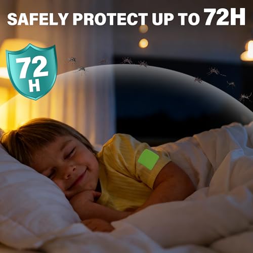 120 Pack Mosquito Repellent Patches, Individually Wrapped Mosquitoes Bracelets Stickers for Camping Swimming Outdoor Indoor, Deet Free, Green - Thumbnail 6