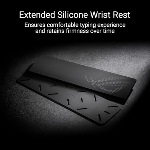 ROG Azoth Extreme 75 Custom Gaming Keyboard, Aluminum Chassis, Carbon Fiber Positioning Plate, Adjustable Gasket Mount, Three-Layer Dampening, Color OLED Touchscreen, ROG NX Snow Switches, PBT Keycaps