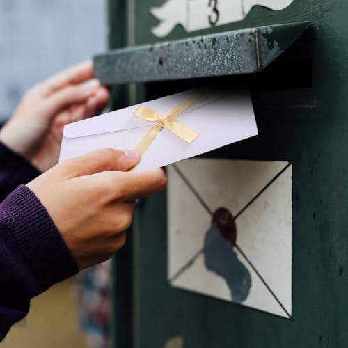 oupados 10 Stücke Farbige Kuverts Geschenkkarten Briefumschläge Umschläge Mit Bändern für Party-Geschenkkarten Thanksgiving Weihnachten Geburtstags-Hochzeitseinladungen Einladungsgrußkarten 22×11cm