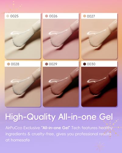Kit de Esmalte en Gel All-in-One 6 Colores Nude Otoño miniatura 5