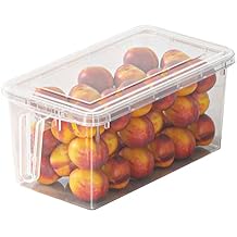 Fruit Storage Containers for Fridge, Pp5 5l Large Capacity Stackable Refrigerator Organizer with Handle and Lid for Vegetables